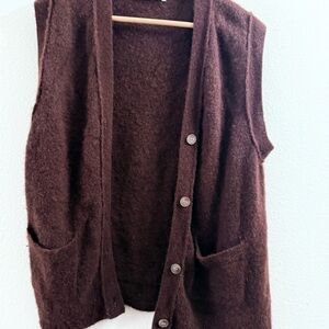 Zara Brown Women's Cardigan Vest